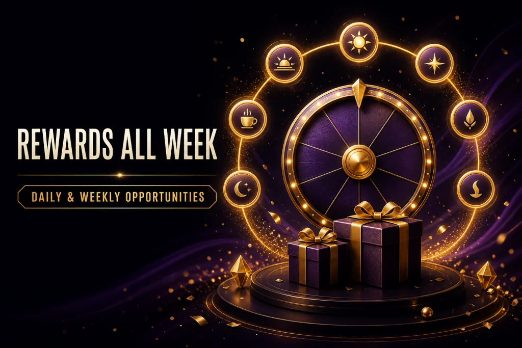 Daily and weekly rewards across BDG NET